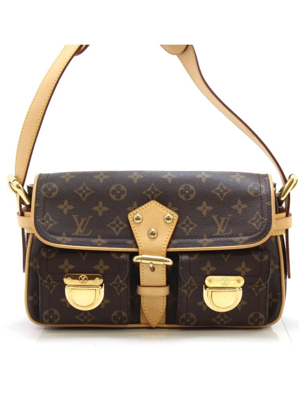 Louis Vuitton Hudson PM Monogram Shoulder Bag Canvas
